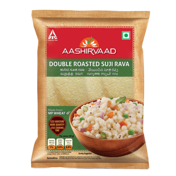 Aashirvaad Double Roasted Suji Rava, 500g
